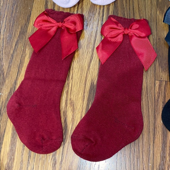 6 pairs baby bow knee high 0-6 months - Picture 11 of 13